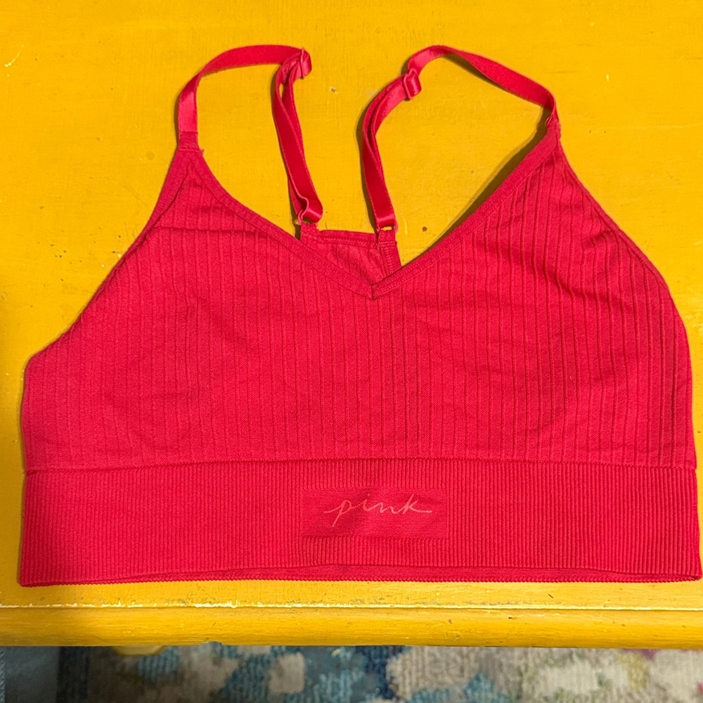 RedRibbed PINK Bralette